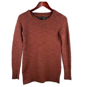 Nordstrom Frenchi Womens Brick Red Wool Blend Soft Winter Pullover Sweater Small